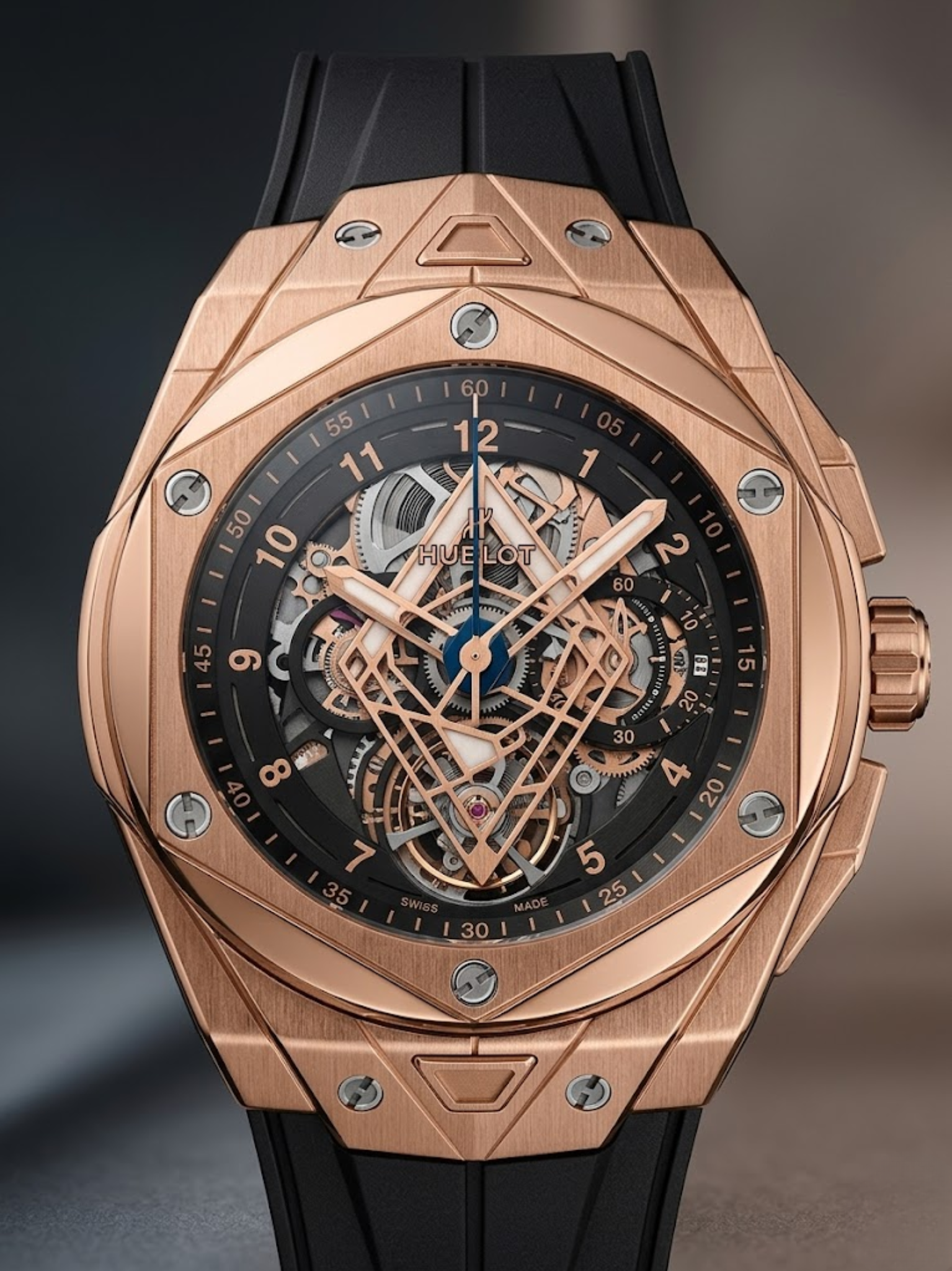 HB Diamond Cut Glass Watch with Master Lock