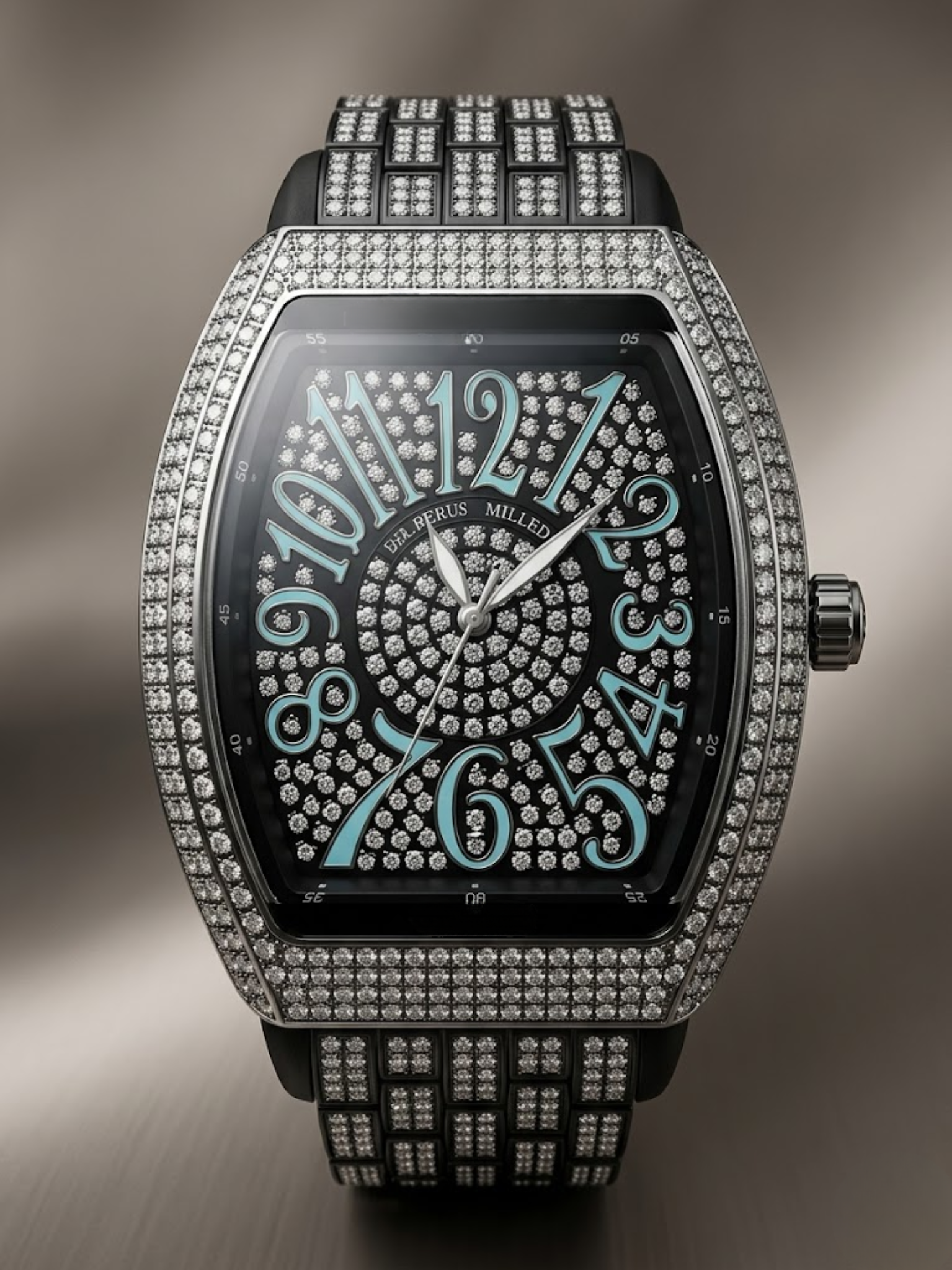 F-M Crystal Stones Timepiece with Premium Supple Strap