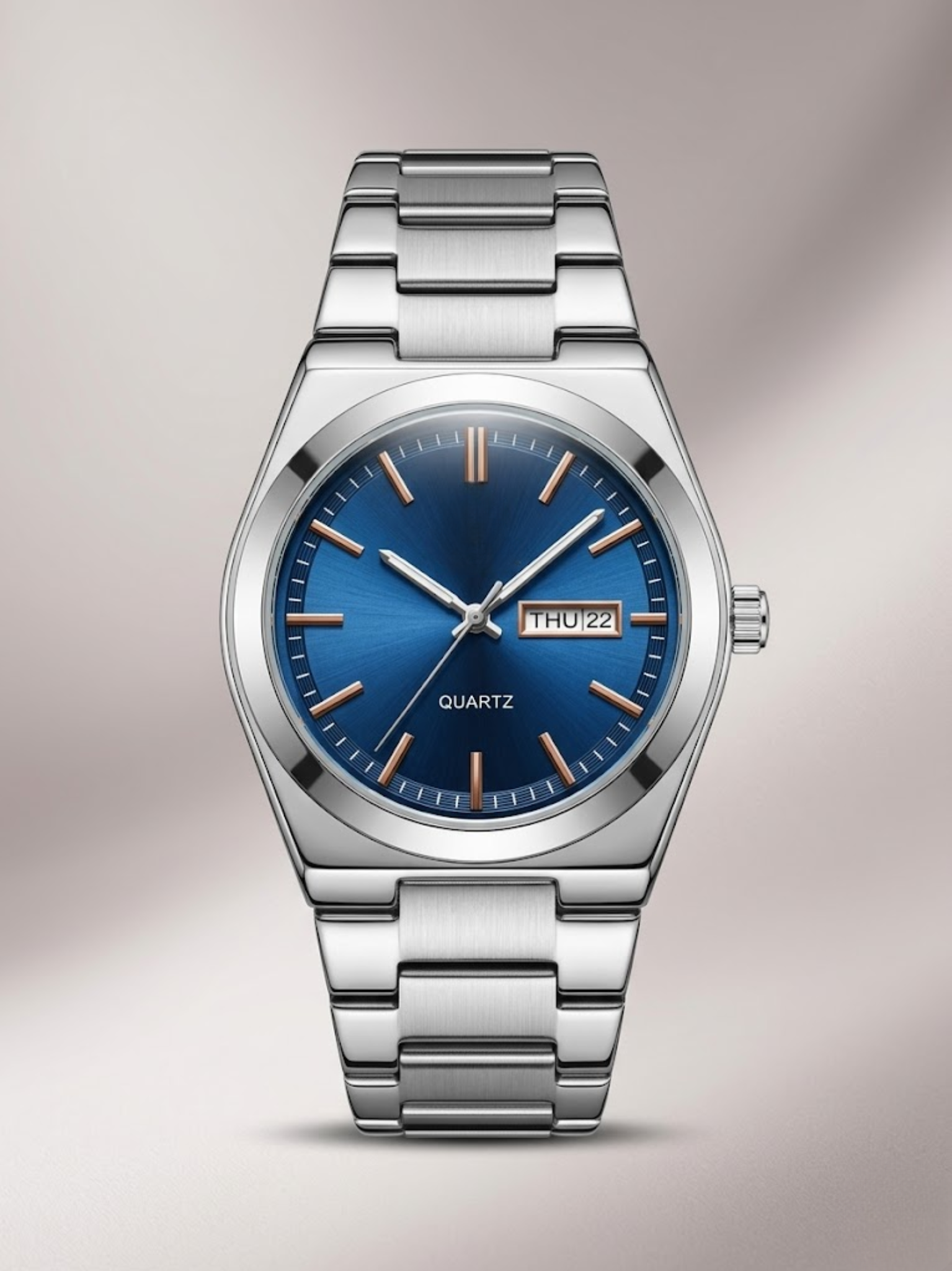 Dfarno Stainless Steel Watch – Day & Date