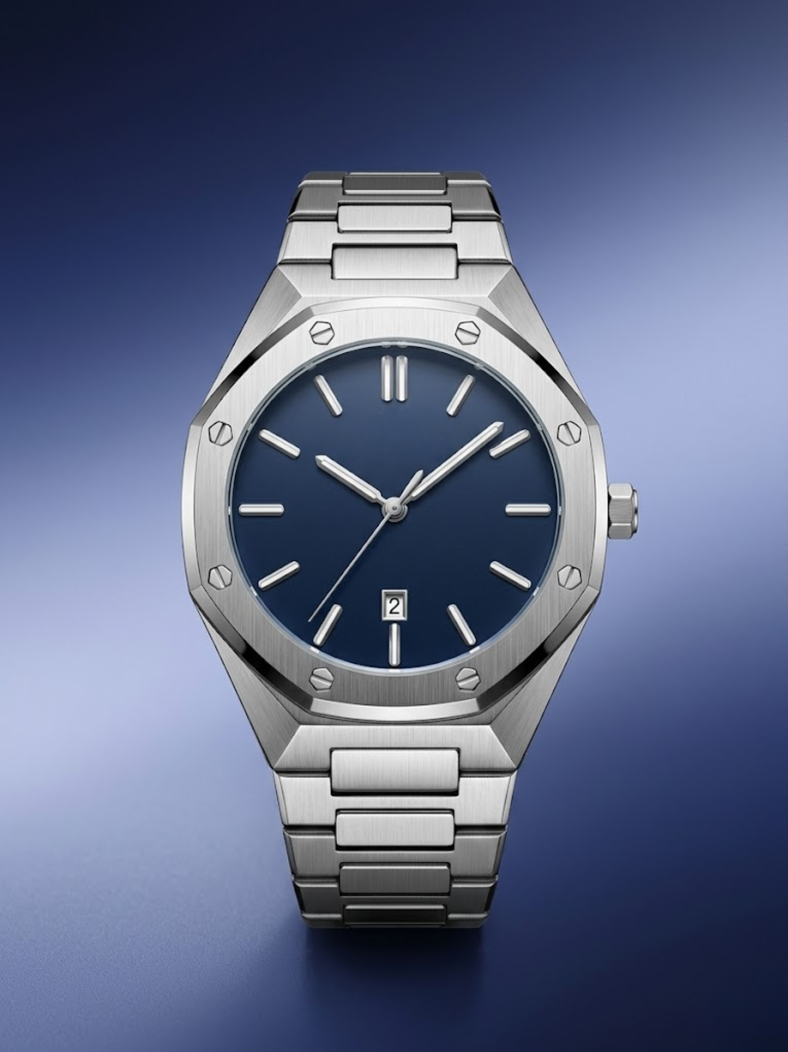 BESTWIN Luxury Analog Watch for Men - Elegant Stainless Steel Timepiece