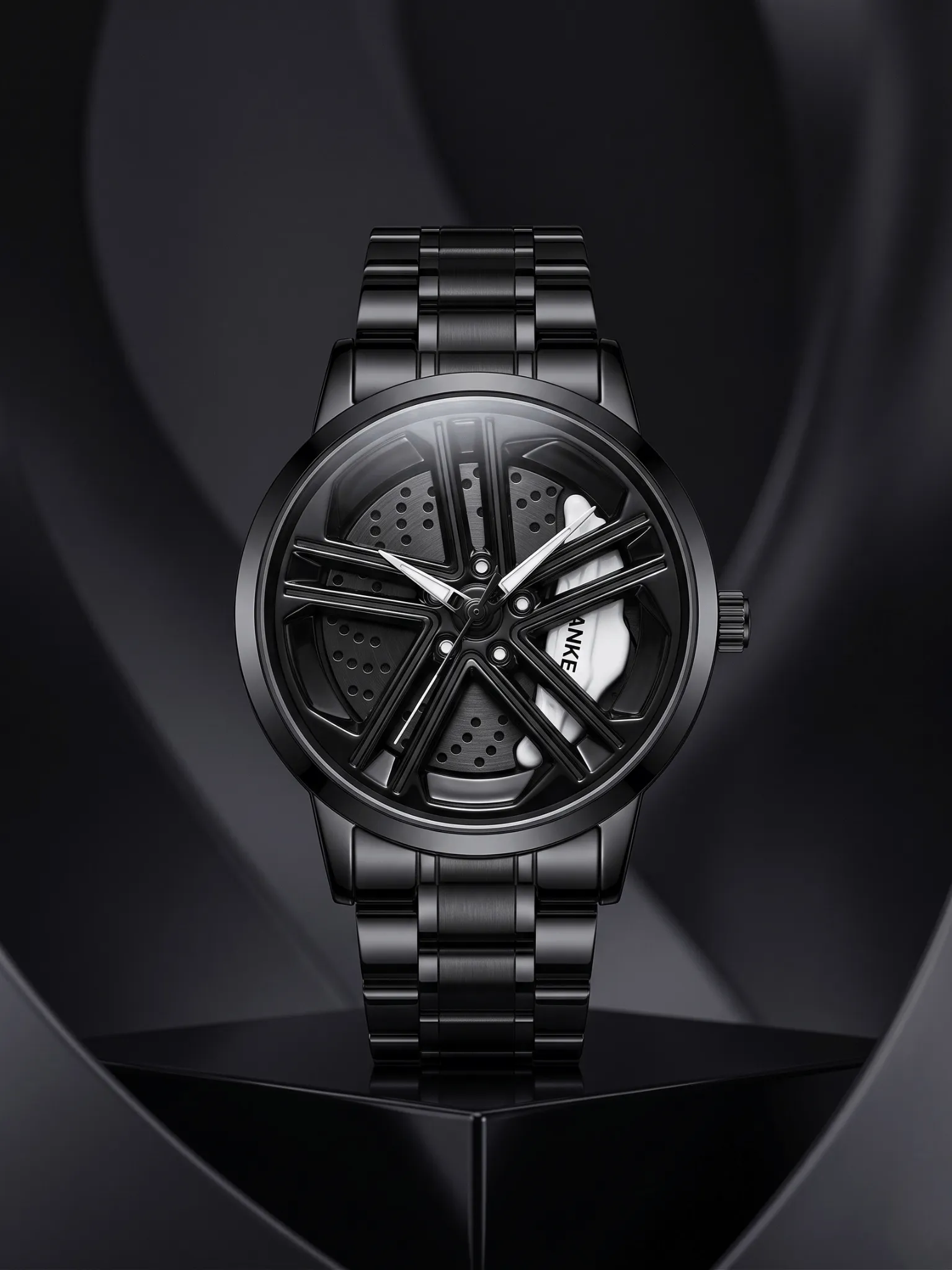 Spinner Chain Watch Rotation Wheel - Luxury Men's Watch Stainless Steel Watch